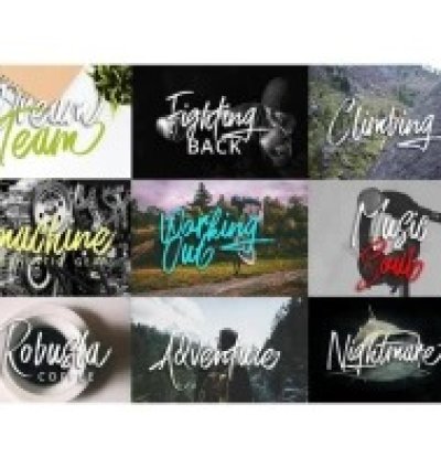 52 Font Bundle Premium Ter-baru