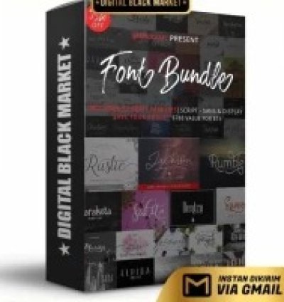 52 Font Bundle Premium Ter-baru