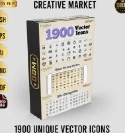1900 Unique Vector Icons - Vector Designs