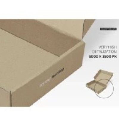 Flat Paper Box Mockup Set