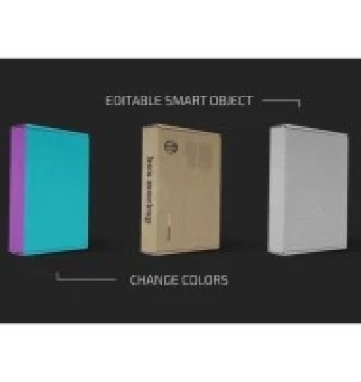 Flat Paper Box Mockup Set