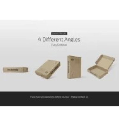 Flat Paper Box Mockup Set
