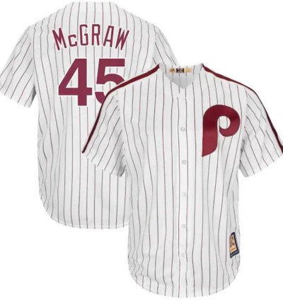 Philadelphia Phillies Tug Mcgraw White Throwback Jersey