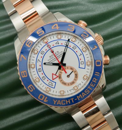Rolex Yacht-master Ii 116681 18k Rose Gold Steel Full Set 2010