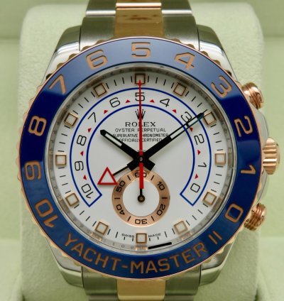 Rolex Yacht-master Ii 116681 18k Rose Gold Steel Full Set 2010
