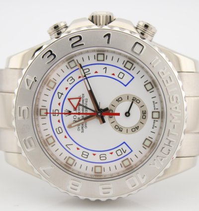 Rolex Yacht-master Ii 18k White Gold And Platinum 44mm Watch 116689