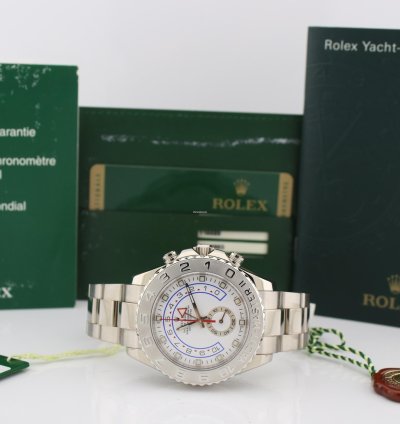 Rolex Yacht-master Ii 18k White Gold And Platinum 44mm Watch 116689