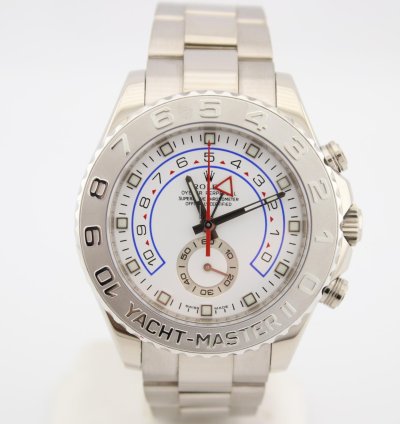 Rolex Yacht-master Ii 18k White Gold And Platinum 44mm Watch 116689