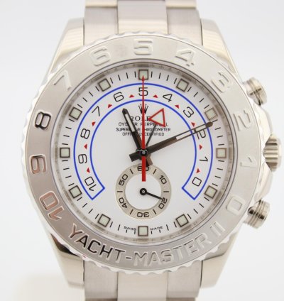 Rolex Yacht-master Ii 18k White Gold And Platinum 44mm Watch 116689