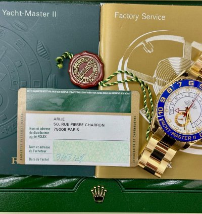 Rolex Yacht-master Ii 44mm Yellow Gold 116688 Box Papers