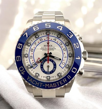 Rolex Yacht-master Ii Great Condition - Blue Bezel - 116680 Yacht-master Ii - Box And Papers
