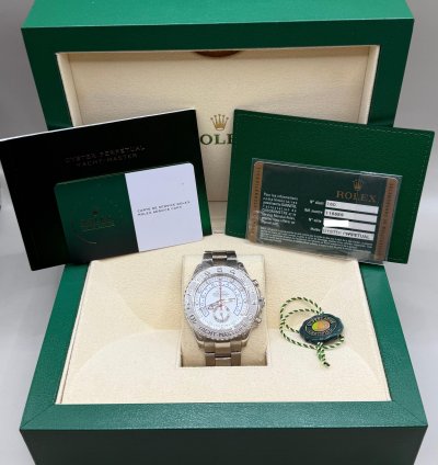 Rolex Yacht-master Ii White Gold full Set With Card Extra Rolex Service Card