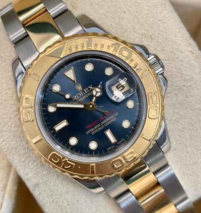 Rolex Yacht-master Ref 69623 Blue Dial Steel Gold 2001 Automatik