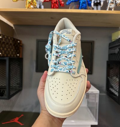 Travis Scott X Air Jordan 1 Low Og Sp Bgreen Toe Tiffany Dm7866-102