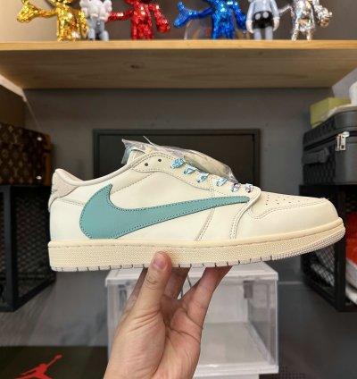 Travis Scott X Air Jordan 1 Low Og Sp Bgreen Toe Tiffany Dm7866-102
