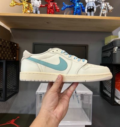 Travis Scott X Air Jordan 1 Low Og Sp Bgreen Toe Tiffany Dm7866-102