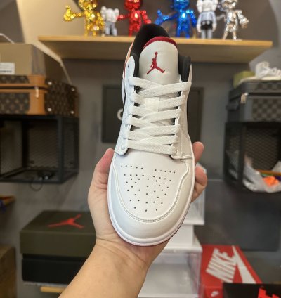 Jordan 1 Low White Gym Red gs 553560-118
