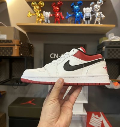 Jordan 1 Low White Gym Red gs 553560-118