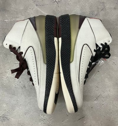 A Ma Maniere × Nike Air Jordan 2 Airnesssail And Burgundy