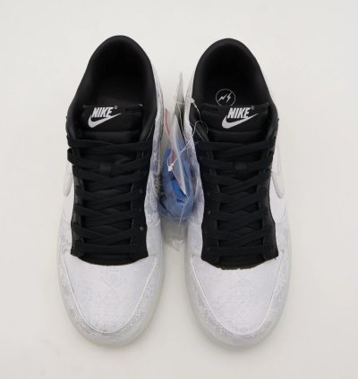 Clot Fragment Nike Dunk Low White Black