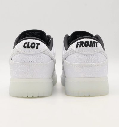 Clot Fragment Nike Dunk Low White Black