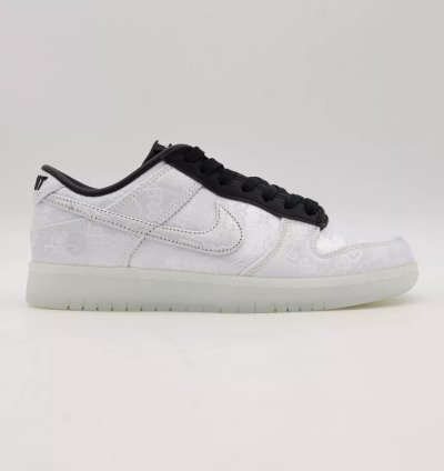 Clot Fragment Nike Dunk Low White Black