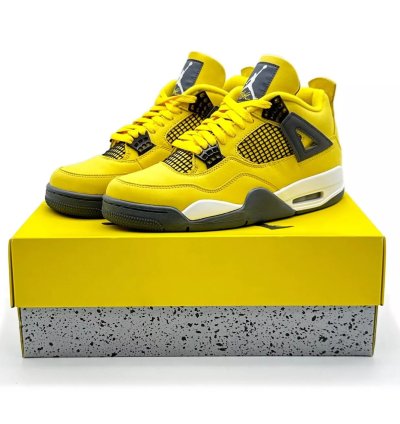 Nike Air Jordan 4 Retro Lightning Thunder Tour Yellow Gold White