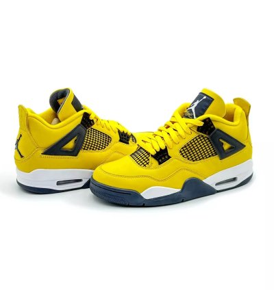 Nike Air Jordan 4 Retro Lightning Thunder Tour Yellow Gold White