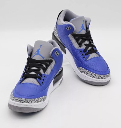 Nike Air Jordan 3 Retro Varsity Royal Cement Signal Blue Grey