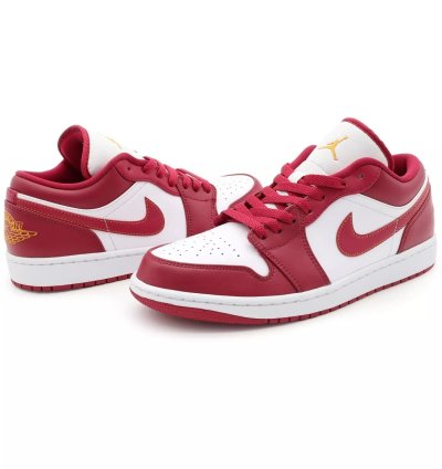 Nike Air Jordan 1 Low Cardinal Red White Light Curry Crimson
