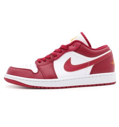 Nike Air Jordan 1 Low Cardinal Red White Light Curry Crimson