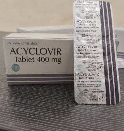 Acyclovir 400 Mg Novell - 5 Box - Antiviral Medication For Herpes Shingles Ship By Dhl Express