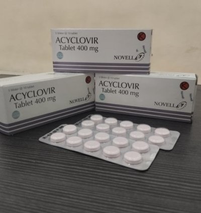 Acyclovir 400 Mg Novell - 5 Box - Antiviral Medication For Herpes Shingles Ship By Dhl Express
