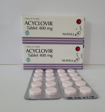 Acyclovir 400 Mg Novell - 10 Box - Antiviral Medication For Herpes Shingles Ship By Dhl Express