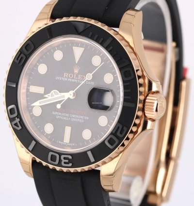 Rolex Yacht-master 40 Nos Stickered Rolex Yacht-master 18k Rose Gold Oysterflex 40mm 116655 Watch Box
