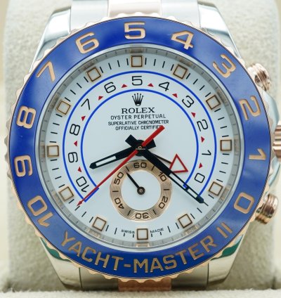 Rolex Yacht-master Ii 116681 Yacht-master Ii 44 Mm White Dial Blue Ceramic Bezel Complete Set 2016