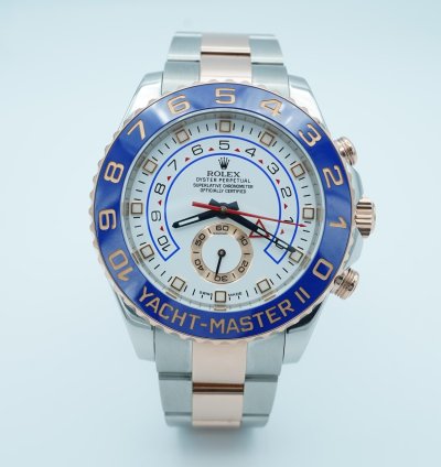 Rolex Yacht-master Ii 116681 Yacht-master Ii 44 Mm White Dial Blue Ceramic Bezel Complete Set 2016