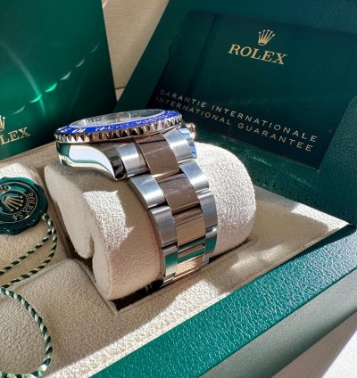 Rolex Yacht-master Ii New 2023 Two Tone Rose Gold Blue Ceramic Bezel 44mm Oyster Bracelet