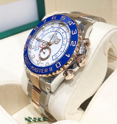 Rolex Yacht-master Ii New Yacht-master Ii 44mm 116681 Two Tone Rose Gold Stainless Steel