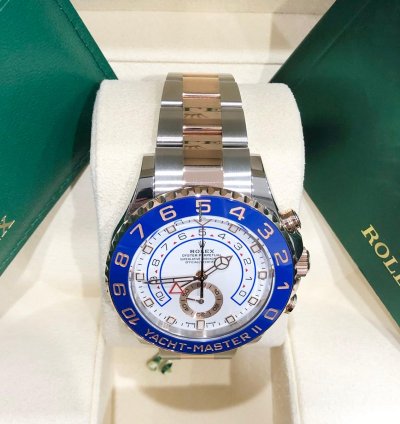 Rolex Yacht-master Ii New Yacht-master Ii 44mm 116681 Two Tone Rose Gold Stainless Steel