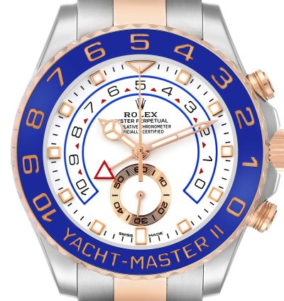Rolex Yacht-master Ii Steel Rose Gold Mens Watch 116681 Box Card