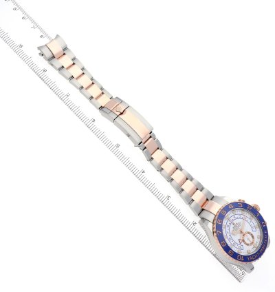 Rolex Yacht-master Ii Steel Rose Gold Mens Watch 116681 Box Card