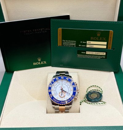 Rolex Yacht-master Ii Two Tone Rose Gold Complete Set 2013 Mint Conditions