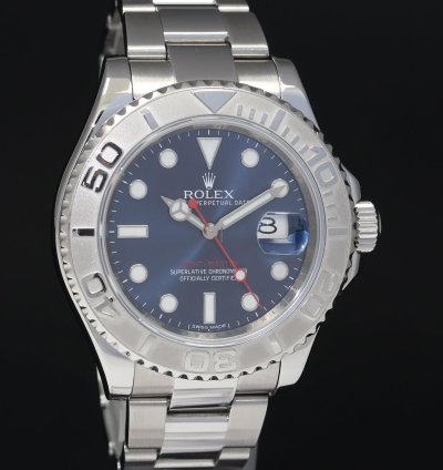 Rolex Yacht-master 40 2018 Mint Rolex Yacht-master 116622 Steel Platinum Blue Dial 40mm Watch Box