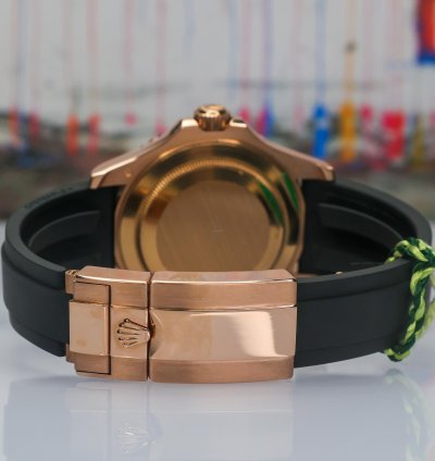 Rolex Yacht-master 40 40mm 116655 Excellent Condition 18k Rose Gold Matte Black Mens Watch Box