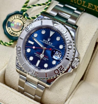 Rolex Yacht-master 40 40mm Blue Dial Platinum Bezel 116622 Box