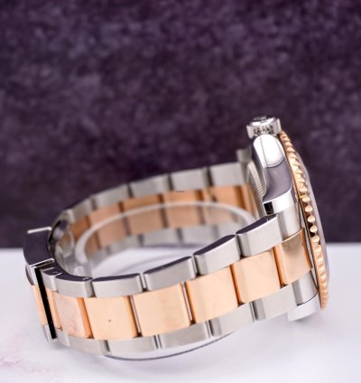 Rolex Yacht-master 40 40mm Oyster 18k Rose Gold Steel Watch Chocolate Dial 116621