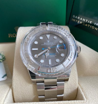 Rolex Yacht-master 40 New 2024 126622 Rhodium Slate Gray Dial Platinum Bezel