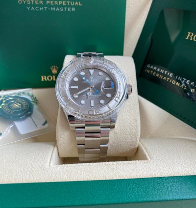 Rolex Yacht-master 40 New 2024 126622 Rhodium Slate Gray Dial Platinum Bezel
