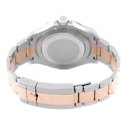 Rolex Yacht-master 40 Rose Gold Steel Black Dial Mens Watch 116621